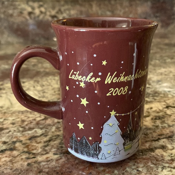 2008 dated Lübecker Weihnachtsmarkt 7-oz Holiday Souvenir Cup Never Used Ex Cond - Picture 1 of 12